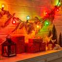 Brightown G40 Christmas Garland Light with Multicolor Bulbs, 5 Watt E12 C7 Candelabra Base Glass Bulbs with Colorful Coating, 50 Lights