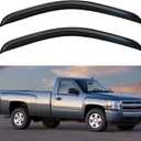 Window Visors Rain Guards for 2007-2013 Chevy Silverado/GMC Sierra 1500 Regular Cab, Window Vent Wind Deflectors Visors Shades for 07-14 Silverado/Sierra 2500HD 3500HD Standard Cab