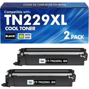 TN229XL Black TN229XLBK TN229BK Toner Cartridges: Compatible for Brother TN229 TN 229XLBK 229BK MFC-L3780CDW HL-L3220CDW HL-L3280CDW MFC-L3720CDW HL-L3300CDW HL-L3295CDW Printer (2 Pack)