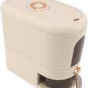 Rice Dispenser, Dry Food Storage Container with Clear Window, Airtight Dustproof PP Cereal and Flour Dispenser