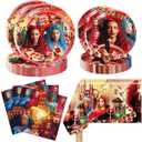 41pcs Birthday Party Decorations Tableware Set Include 9 Inches Plates, 7 Inches Plates, Napkins and Tablecloth Serves for 10 Guests Birthday Party Supplies
