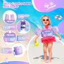 Nemone Toddler Swim Vest for 22-70 lbs Kids Floaties Swim Jacket with Arm Water Wings for Girls Boys 1 2 3 4 5 6 7 Years Old Beach Pool 20 30 40 50 60 66 Pounds Puddle Jumper