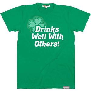 Tipsy Elves Mens St Patricks Day Shirt  Funny Irish Graphic T-Shirt, Green Clover St Patricks Tee (Green, L)