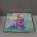 Peach Blossom Pond Building Blocks Set,Building Blocks Set Gifts for Adults and Kids, Micro Bricks Cherry Blossom Tree House Kit with LED Light and Display Box2500+Pieces