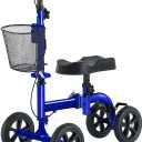 Knee Scooter, Foldable Knee Walker Economical Leg Scooters for Foot Injuries Best Crutches Alternative (Blue)