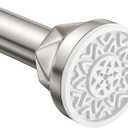 Nickel No-Drill Shower Rod - 32-80 Inches, Anti-Slip Tension Curtain Rod