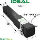 GrdnCare Heavy-Duty 10" Trailer Hitch Extender for 2-Inch Receiver, Alloy Steel Trailer Hitch Extension Support 3,500 GTW/350 Tongue Weight | Pin, Clip & Cover Included| Rust- Resistant & Anti-Rattle