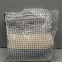 OJIA Washable Outdoor Rug 3'x5', Blue/White/Tan Outdoor Area Rug Entryway Rugs Indoor Door Mat Front Porch Rug Cotton Small Checkered Rug Floor Carpet for Entry/Patio/Bedroom/Living Room