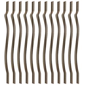 Myard 32-1/4 Inches Heavy Duty Iron Deck Balusters Furniture with Screws for Facemount Railing Fencing, European Baroque Silhouette Wrought Style (25-Pack, Bronze)