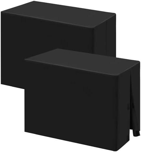 Fixwal Table cover 4FT Table Cover Fitted, Black Table Cover Protector for Folding Table, 48 x 24 Inch Fitted Tablecloth for 4 Foot Table