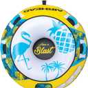 Airhead Blast, 3 Rider Towable Tube for Boating with Dual Tow Points