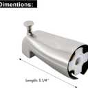 Slip Fit Tub Spout with Pull-Up Diverter for 1/2 inch Copper Tube, Brushed Nickel