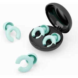 Ear Plugs for Sleeping Noise Cancelling, 32dB Ear Plugs for Noise Reduction with 8 Ear Tips,Comfort Silicone Earplugs for Sleep, Concert, Work, Snoring Silicone Hearing (Blue)
