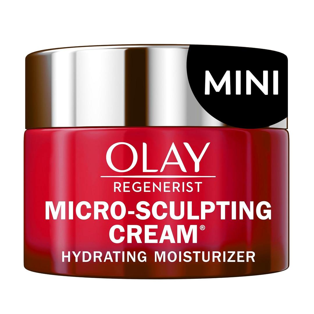 Olay Face Moisturizer, Regenerist Micro-Sculpting Cream for Women, Trial Size - Instant Hydration, Anti-Aging, Anti-Wrinkle, Firming Skin Care - Hyaluronic Acid, Niacinamide, Amino Peptides, 0.5 Oz (0.5 Ounce (Pack of 1))
