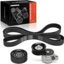 A-Premium Engine Serpentine Belt Drive Kit with Tensioner & Idler Pulley Compatible with Chevrolet Corvette 1997 1998 2002 2003 2004, 5.7L, 3-PC Set