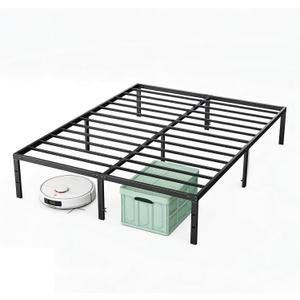 Sweetcrispy Full Size 12 Inch Platform Bed Frame, Heavy Duty Metal Foundation Frame, Noise-Free Sturdy Steel Slats, Underbed Storage, No Box Spring Needed, Quick Setup