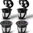Reusable K Cups for Keurig, 4-Pack Universal K CUP Refillable Coffee Pods with 5 Holes, Designed for Keurig K Supreme, K Slim, K-Duo Gen2, K-Brew Chill with MultiStream Technology
