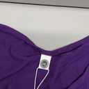 POSESHE Women's Plus Size Bodysuit V neck Short Sleeves Casual Basic Bodysuit Tops Jumpsuit T-shirts (3X-Large, Purple)