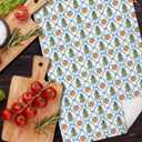 Blue and White Chinoiserie Christmas Tree Bow Kitchen Towels 16x24 Inch Set of 2, Grandmillennial Christmas Dish Towels for Kitchen, Coquette Bow Wreath Decorative Hand Tea Towel for Bathroom