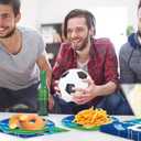 3 x 48Pcs Soccer Birthday Party Decorations for 16 Guests,Soccer Game Theme Party Plates and Napkins Forks for Kids Baby Shower Birthday Supplies Set (blue and green)