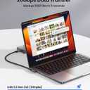 Silkland 20Gbps USB C Data Cable Right Angle, Short 1FT 90 Degree USB C 3.2 Gen 2x2 High Speed Data Transfer Cable, 5K/4K 60Hz Monitor Cable, 240W PD, Type C Data Compatible for SSD, Hub, Dock,eGPU