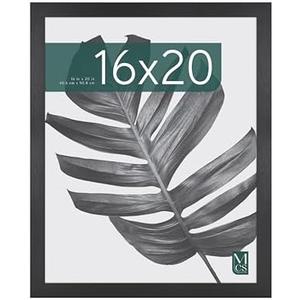 MCS Studio Gallery 16x20 Poster Frame Black Woodgrain, Vertical & Horizontal Wall Hanging Large Picture Frame for Photos, Posters & Art Prints (1-Pack)