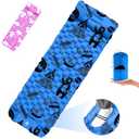 Inflatable Sleeping pad for Kids, Toddler and Youth | Air Mattress w Built-in Pump, 5’5” Ultralight Sleeping Mat with Pillow for Camping, Sleepovers & Travel | Airpad, Kids Cot, Camping Mattress -Blue