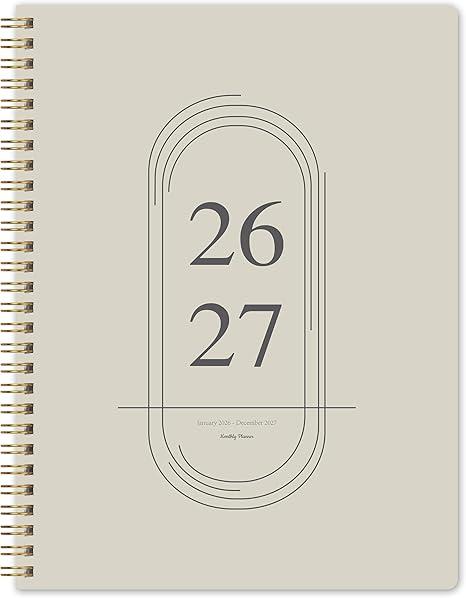 Monthly Planner 2026-2027 - 2 Year Monthly Planner Calendar 2026-2027, Jan. 2026 - June 2027, 7.3" * 9.5", 18 Months Calendar Planner with Waterproof Cover＆Spiral Bound, for Office, School Home Planning - Green 3Pack