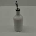 Sweejar Ceramic Olive Oil Dispenser Bottle, Opaque Oil Cruet Protects Oil to Reduce Oxidation, Suitable for Storage Oil, Vinegar, Coffee Syrups & Other Liquids, Pack of 1, 15.5 Fl Oz (Beige)