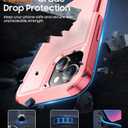 Temdan Designed for iPhone 13 Case Magnetic,[Compatible with Magsafe][Military Grade Drop Protection] Dropproof Heavy Duty Tough Rugged Shockproof Phone Case for iPhone 13 (6.1")-Pink
