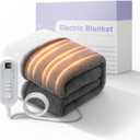 Heated Blanket Electric Throw - 50x60 Heating Blanket Throw Auto-Off Over-Heat Protection Flannel Sherpa Electric