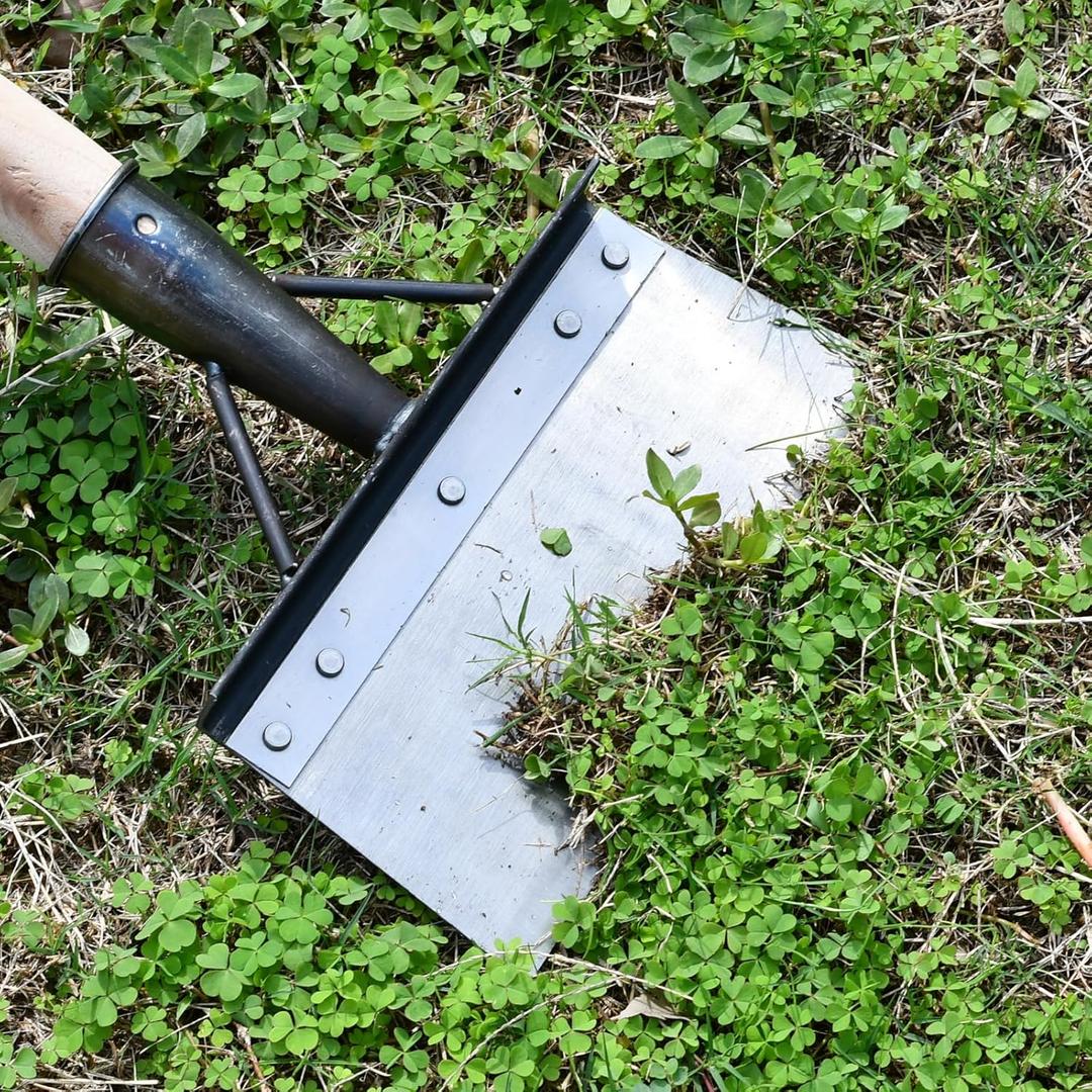 2Pcs Multi-Functional Outdoor Garden Cleaning Shovel Without Handle Stainless Steel Flat Shovel Ice Shovel Planting Farm Weeding Hand Shovels(Only Shovel)