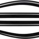 Lightronic Extra Durable Outside-Mount Auto Vent Window Visor, Fits 2021-2025 Jeep Grand Cherokee L (7-Seats), UV Protection Rain Guard, Original Wind Deflector, No-Drilling Install, Smoke, 4-Pcs