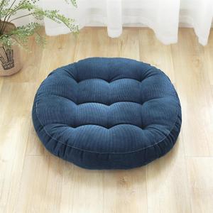 SK Studio Meditation Floor Pillow, Large Floor Cushions, Round Floor Cushion Seating for Adults Kids, Classroom Furniture Floor Pillow for Yoga Living Room, Navy Blue, 17" W x 17" L (Pack of 1)