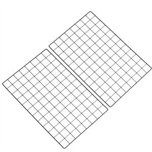 PATIKIL 24"x16" Wire Grid Panel, 2 Pack Board Photo Pictures Memo Display Grid Panels Hanging Organizer Wall Decorative Panel for Home Office Wedding, Black