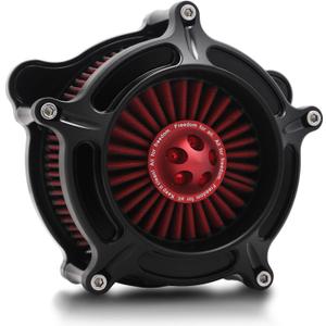 For harley davidson Sportster Air Cleaner filter street road glide M8 softail dyna 103 107 air intake Road King touring (OPS Black - Red -Red spike, Model D : Softail 18up, Touring M8 17up)
