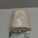 OTOSTAR Pack of 2 Soft Corduroy Decorative Throw Pillow Covers 16 x 24 Inch Boho Striped Pillow Covers Lumbar Cushion Case Couch Pillowcases for Sofa Bed Home Decor (Taupe)