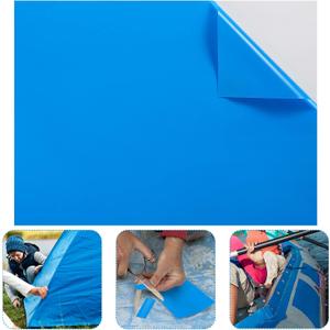 Syhood Extra Large Pool Liner Repair Patch 5.6 ft x 8.2 ft Blue Self Adhesive Vinyl Pool Patch Repair Kit for Christmas Bounce House Above Ground Pools Inflatable Floats Toys Snow Tube