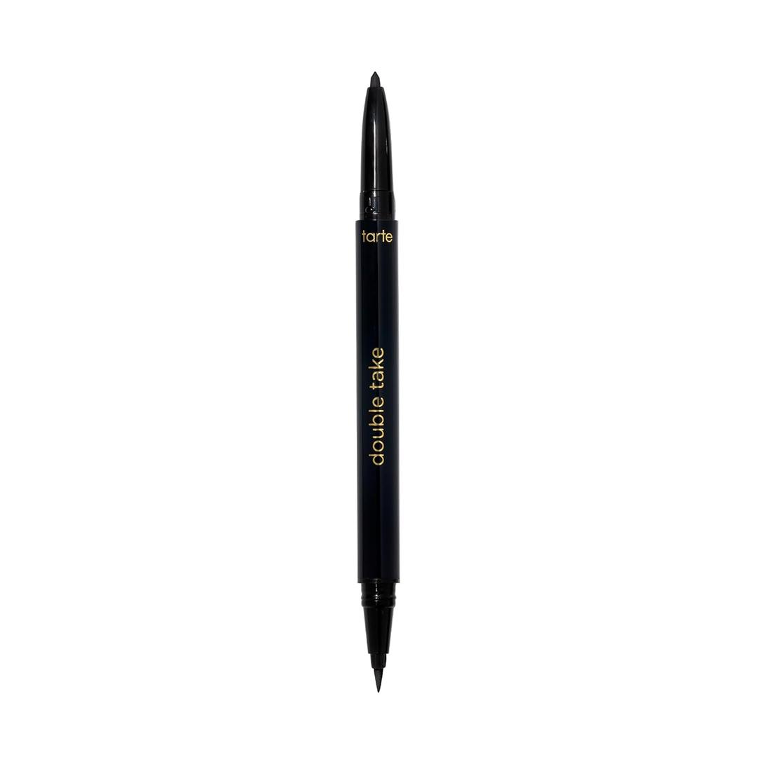 tarte double take eyeliner  2-in-1 Pencil Eyeliner for Bold All-Day Wear, Waterproof, Easy to Apply, Vegan, Cruelty-Free (black)
