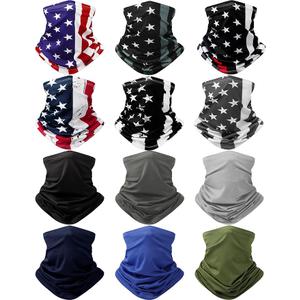 Cuffbow 12 Pack Neck Gaiters Face Mask Balaclava for Men Women Cooling Neck Gaiter Summer UV Protection Scarf (Casual)