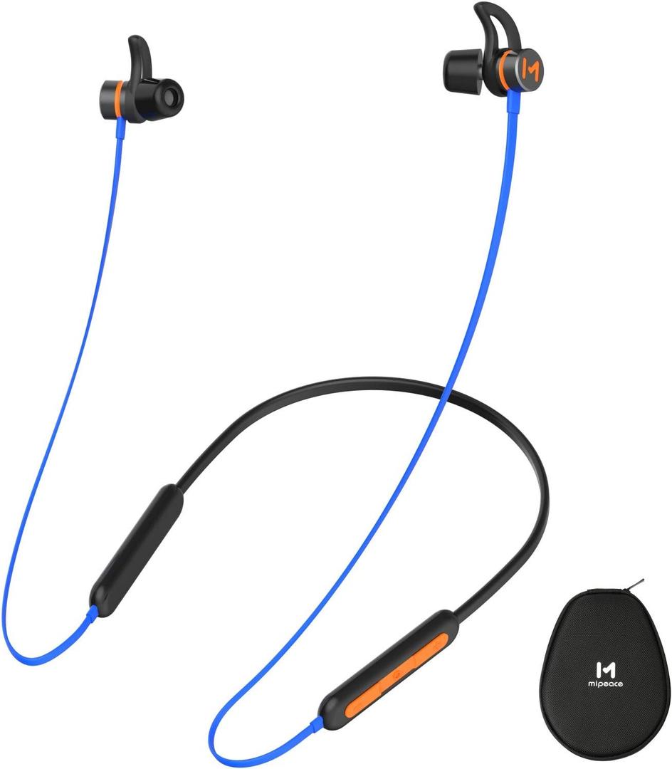 MIPEACE Bluetooth Noise Reduction Headphones, Magnetic Custom-fit Safety Wireless Neckband headphones-29db Noise isolating Work Earbuds Earphones with mic and Control,IPX4 sweatproof 13+Hour Playtime