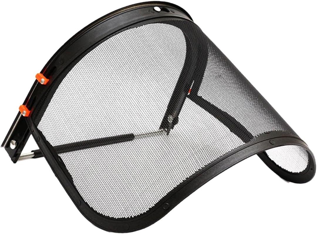 Face Shield and Bracket Combo Steel Wire Visor for Hard Hat Protector when You Are Trimming Garden or Logging Black Accessories