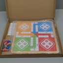 12 Inch Wooden 2-in-1 Ludo & Snakes Board Game, Reversible Travel Set with Storage Bag & Organizer Box (All-in-One Storage)