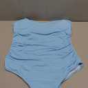 Eomenie One Piece Swimsuit for Women Tummy Control Ruched Bathing Suit Push Up Slimming Swim Suit Double Straps Swimwear (X-Large, Light Blue)