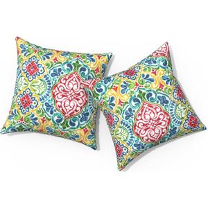 Outdoor Pillows for Patio Furniture 16x16 inch, Square Outdoor Throw Pillows with Inserts, Decorative Patio Pillows for Garden Couch Home Sofa Office Chair, Pack of 2,Damask Red Outdoor Pillows for Patio Furniture 16x16 inch, Square Outdoor Throw Pillows with Inserts, Decorative Patio Pillows for Garden Couch Home Sofa Office Chair, Pack of 2,Damask Red