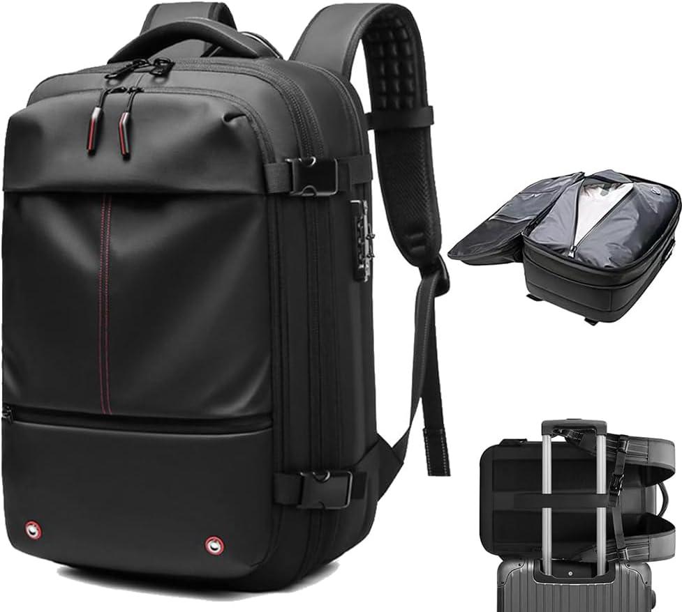 Vacuum Seal Backpack 60l Compression Backpack For Travel Backpack With Vacuum System Anti Theft Carry-On Backpack (Black)