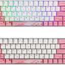GTSP 104 Pink Keycaps Cute Japanese Custom Gaming keycap Set of Dye-Sub OEM Profile for Cherry Mx Gateron Kailh Switch 87/104 60% Mechanical Keyboard (Pink)