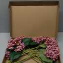 Suncalla 8 Pcs Rose Red Hydrangea Artificial Flowers 18 Inch Spring Faux Hydrangea Flowers with Stems Fake Bouquet Bulk Realistic Floral for Spring Summer Wedding Home Table Indoor Decoration