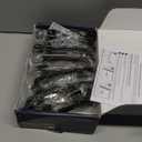 Ravinte 20 Pack Solid 3-3/4" Square Foot Cabinet Arch Pull Kitchen Cabinet Handles Matte Black Cabinet Pulls Black Drawer Pulls Kitchen Cabinet Hardware Kitchen Handles for Cabinets Cupboard Handles (3-3/4 Inch Hole Center)