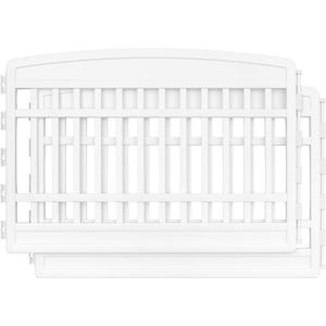 IRIS USA 24" 2-Panel Add-On Panels, Pet Dog Puppy Playpen, Foldable, Customizable, White